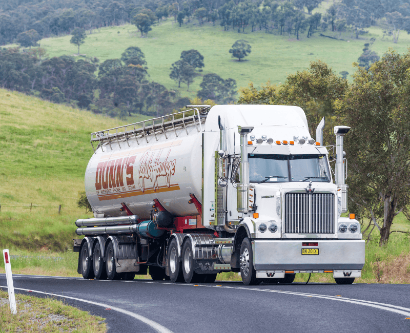 Fuel distribution -Haulage trucks on the road in Australia